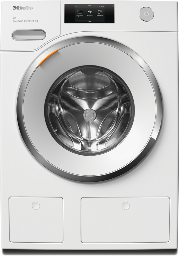 9kg Front-Load Washing Machine, 1600 rpm, Auto Detergent Dosing, Steam & WiFi, White