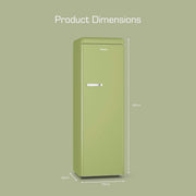 Tall Larder Fridge 337L 5 Shelves Frost Free Green