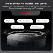 Robot Vacuum Cleaner 22,000 Pa 3.14-Inch Ultra Slim Zero-Tangling AI 3.0 Obstacle Avoidance White