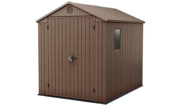 Darwin Apex Garden Storage Shed 6 × 8 ft Brown