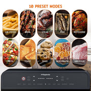 Dual Zone Air Fryer Oven 22L 2400W 10-in-1 Digital Touch Stainless Steel