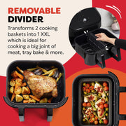 Dual Zone Air Fryer 8.5L 8-in-1 With Sync Cook Black