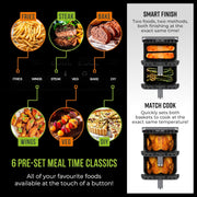 Dual Stack Air Fryer 11L 2460W 6 Presets Graphite