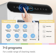 COMFEE’ Mini Plus Table Top Dishwasher – 7+3 Programs, 6L Water Tank, No Plumbing Required