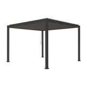 3m x 3m Square Aluminium Louvered Pergola – Grey