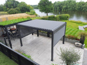 4m x 3m Rectangular Aluminium Louvered Pergola – Grey