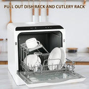 eklipt Table Top Dishwasher – Mini Countertop, 6 Programs, Built-In 5L Water Tank, Touch Control & Drying Cycle