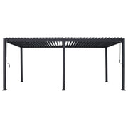 7.2m x 3.6m Rectangular Aluminium Louvered Pergola – Grey