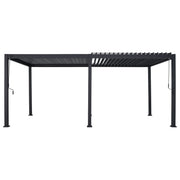 7.2m x 3.6m Rectangular Aluminium Louvered Pergola – Grey