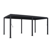 7.2m x 3.6m Rectangular Aluminium Louvered Pergola – Grey